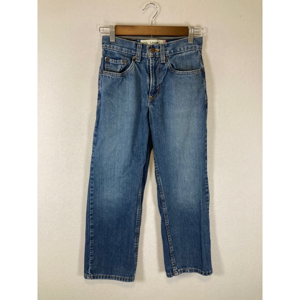 Skater Grunge Levis 569 Boys 10 Regular‎ Blue Loose Straight Leg Jeans 25x25